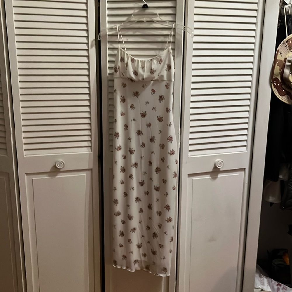 Breast area arynched Spagetti Straps Mini Dress Size M